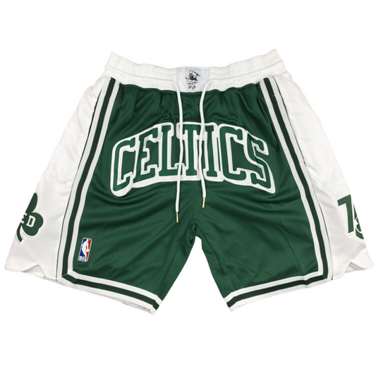 ⁨⁨⁨מכנס כדורסל Just Don בוסטון סלטיקס ירוק לבן NBA