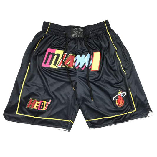 ⁨⁨⁨מכנס כדורסל Just Don מיאמי היט שחור NBA
