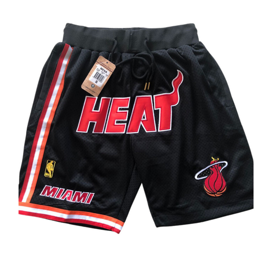 ⁨⁨⁨מכנס כדורסל Just Don מיאמי היט שחור אדום NBA