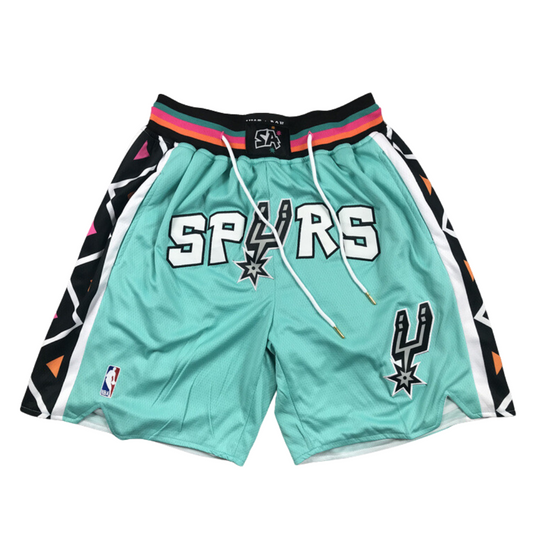 ⁨⁨⁨מכנס כדורסל Just Don סן אנטוניו ספרס טורקיז NBA