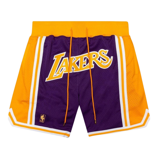 ⁨מכנס כדורסל Just Don לוס אנג'לס לייקרס סגול צהוב NBA